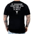 thumbnail image 1 of Unisex If Genders Confuse You Phrase Graphic Tees Western Print T Short Sleeve Casual Cotton Pattern Loose Tops for Daily Outfits Black Funny,4XL, 1 of 5