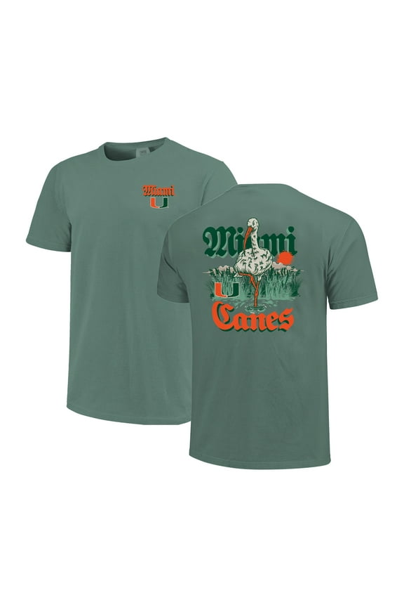 Unisex Image One Green Miami Hurricanes Hyper Local Mascot Swamp T-Shirt