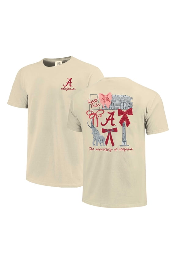 Women's Comfort Colors Natural Alabama Crimson Tide Coquette T-Shirt