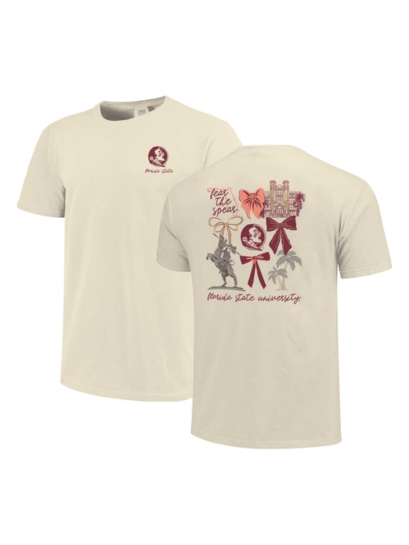Women's Comfort Colors Natural Florida State Seminoles Coquette T-Shirt