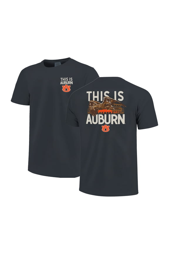Unisex Image One Navy Auburn Tigers Hyper Local This Is War Eagle T-Shirt