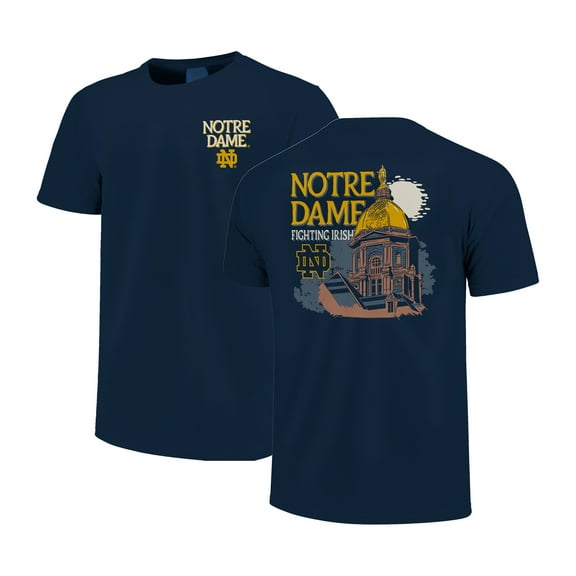 Unisex Image One  Navy Notre Dame Fighting Irish Hyper Local Golden Dome T-Shirt