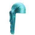 thumbnail image 1 of Unisex Imitated Silk Long Tail Bandana Turban Hat Breathable Biker Pirate Cap, 1 of 7