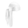 thumbnail image 1 of Unisex Imitated Silk Long Tail Bandana Turban Hat Breathable Biker Pirate Cap, 1 of 7