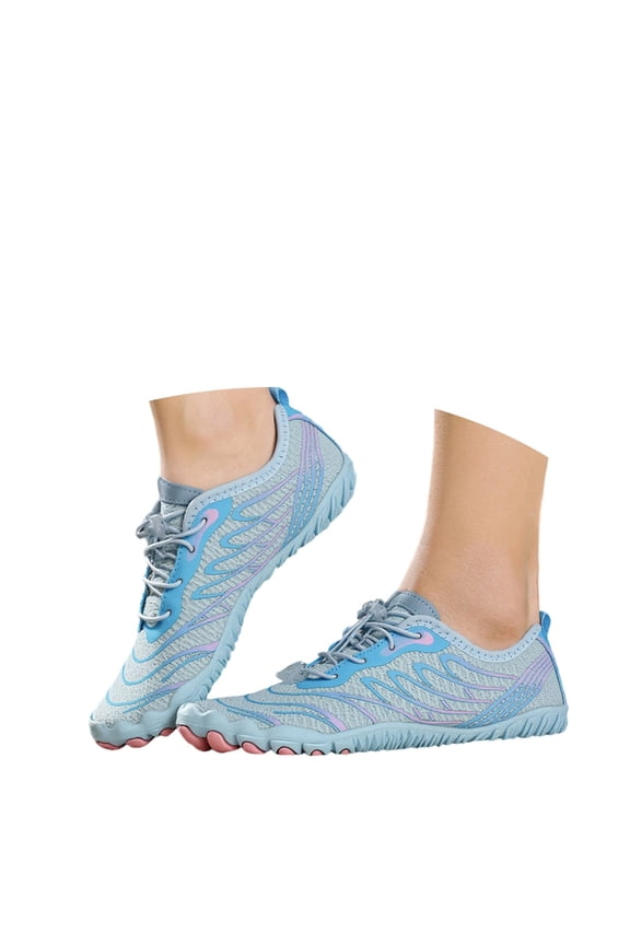 Unisex Indoor Anti Slip Yoga Shoes Fitness Running Split Toe Shoes Light Gray 39