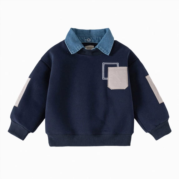 Unisex Infant Toddler Baby Boy Girl Crewneck Sweatshirt Shirt Long Sleeve Pullover T-shirts Clothes for 6-12 Months 12-24 Months 2T 3T 4T 5T 6T 7T 8T 9T Children 6-7 Years