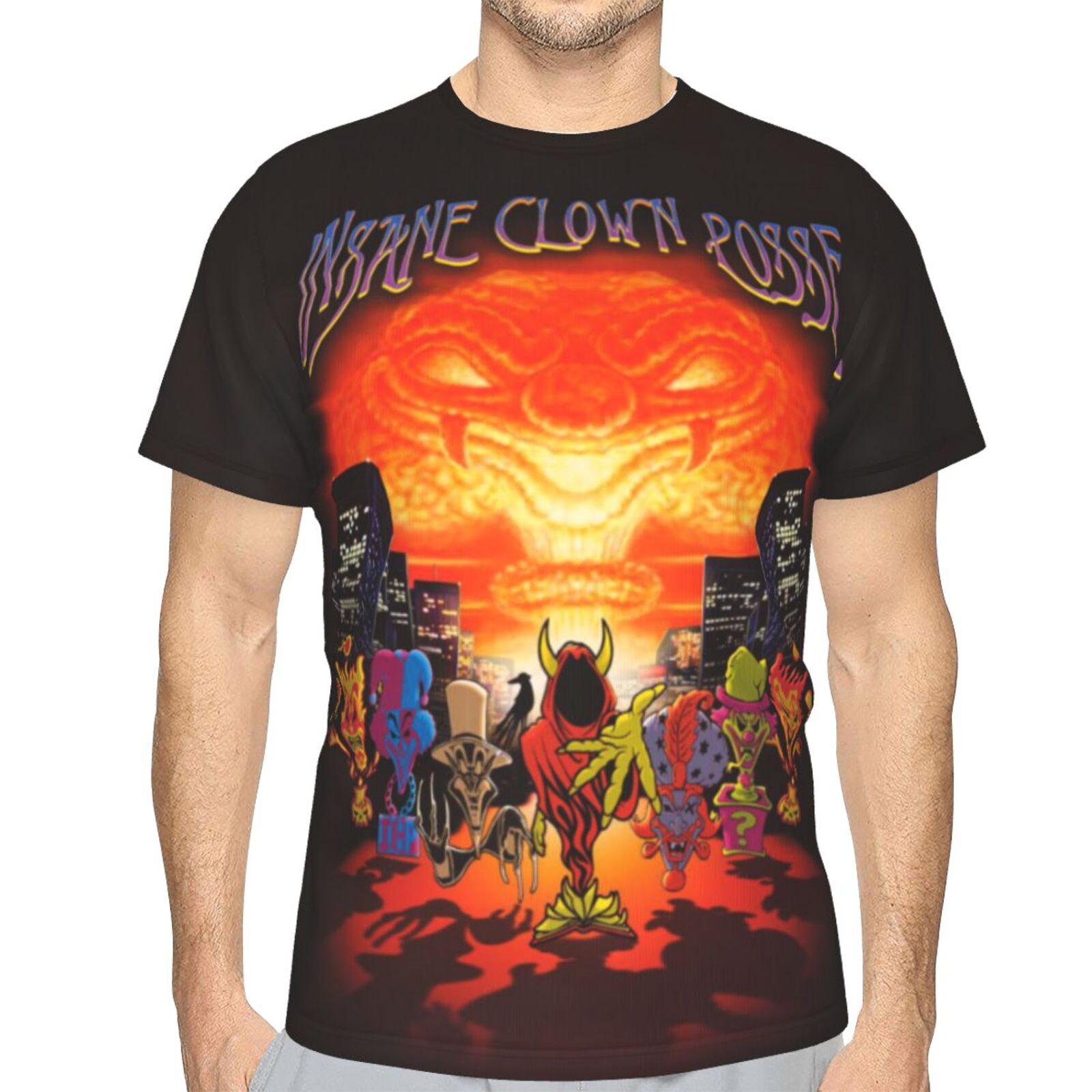 Unisex Insane Clown Posse Icp 3d Graphic Print Shirts For Mens Womens Casual Short Sleeve Tee