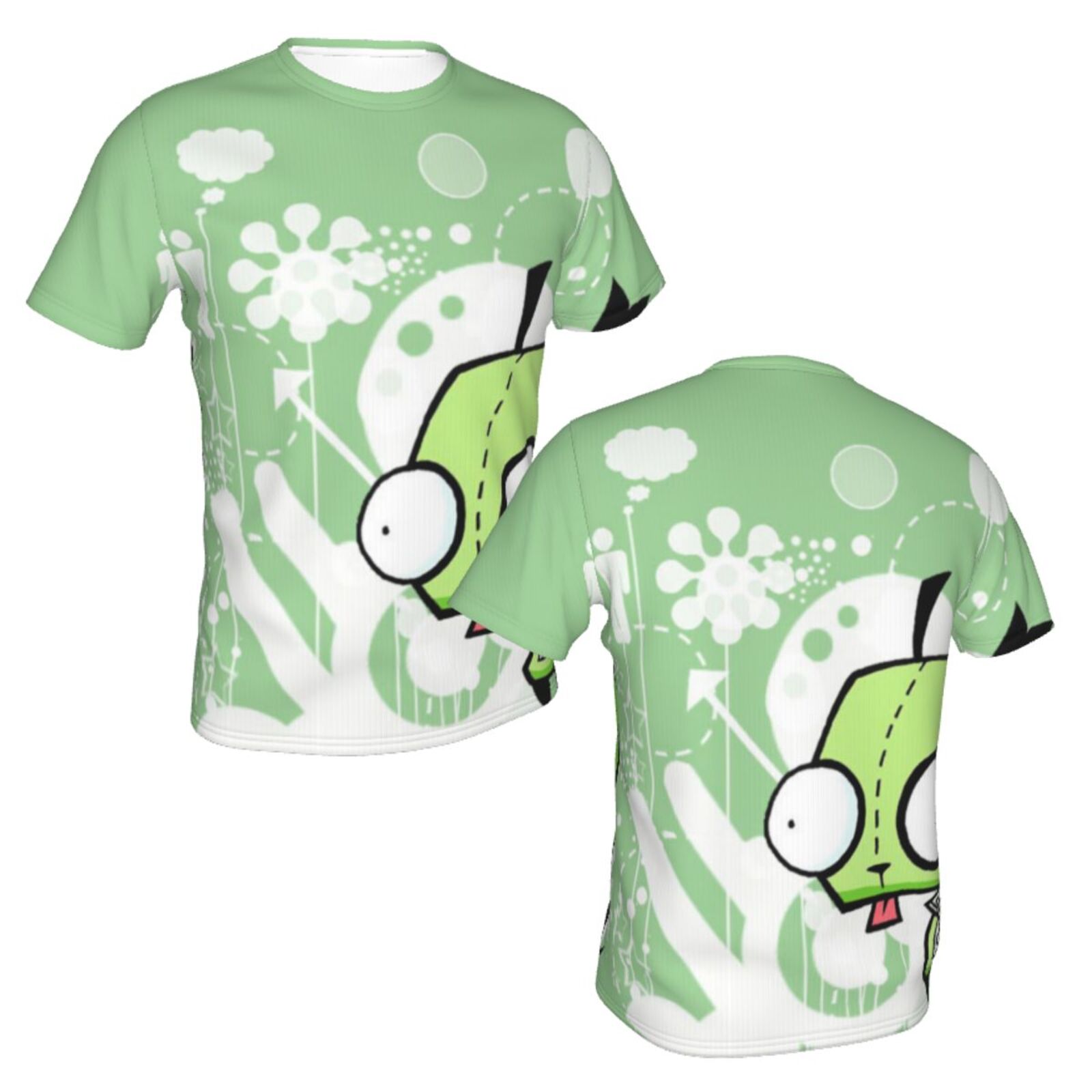 Unisex Invader Zim T Shirts 3D Printed Short Sleeve Shirts Casual Graphics Tees For Adult Men Women