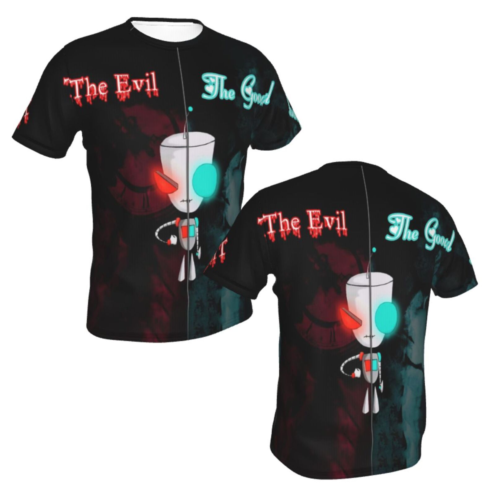 Unisex Invader Zim T Shirts 3D Printed Short Sleeve Shirts Casual Graphics Tees For Adult Men Women