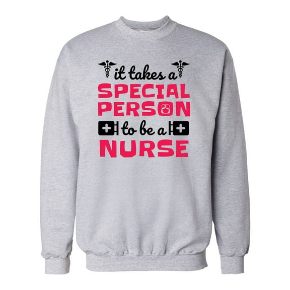 Unisex It Takes A Special Person To Be A Nurse Crew Neck Sweatshirt-Light Steel-small