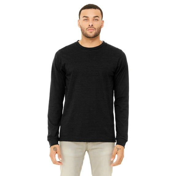 Unisex Jersey Long-Sleeve T-Shirt BLACK HEATHER S