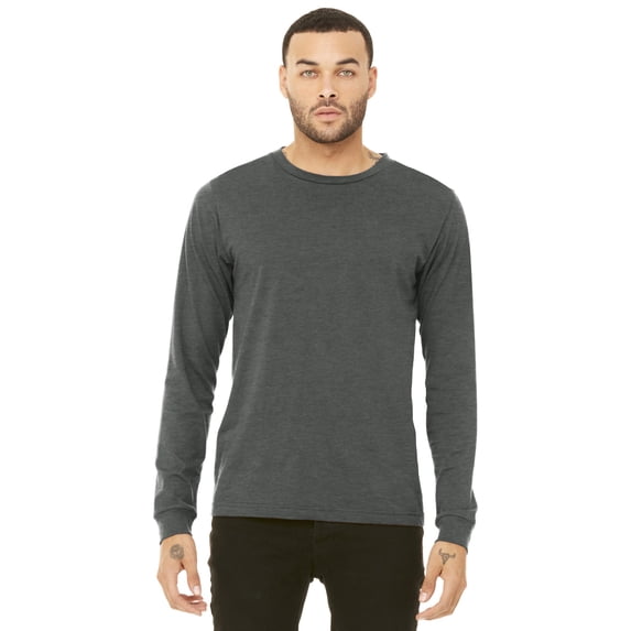 Unisex Jersey Long-Sleeve T-Shirt - DEEP HEATHER - S