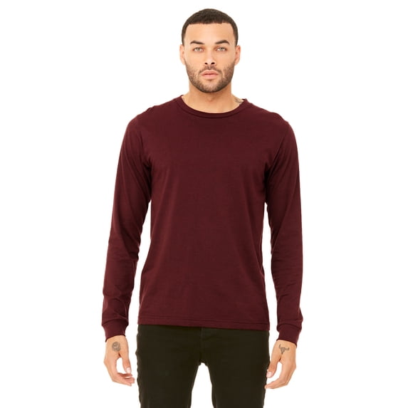 Unisex Jersey Long-Sleeve T-Shirt HEATHER CARDINAL XS