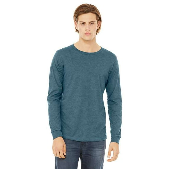 Unisex Jersey Long-Sleeve T-Shirt - HTHR DEEP TEAL - M