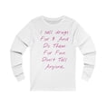 thumbnail image 1 of Unisex Jersey Long Sleeve Tee, 1 of 2