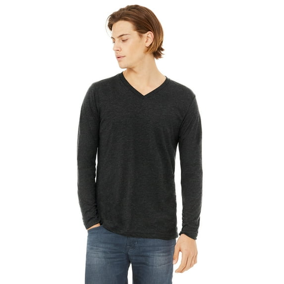 Unisex Jersey Long-Sleeve V-Neck T-Shirt