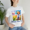 thumbnail image 1 of Unisex Jersey Short Sleeve Streetwear Bella Canvas T-Shirt Happy Paw Day, 1 of 12