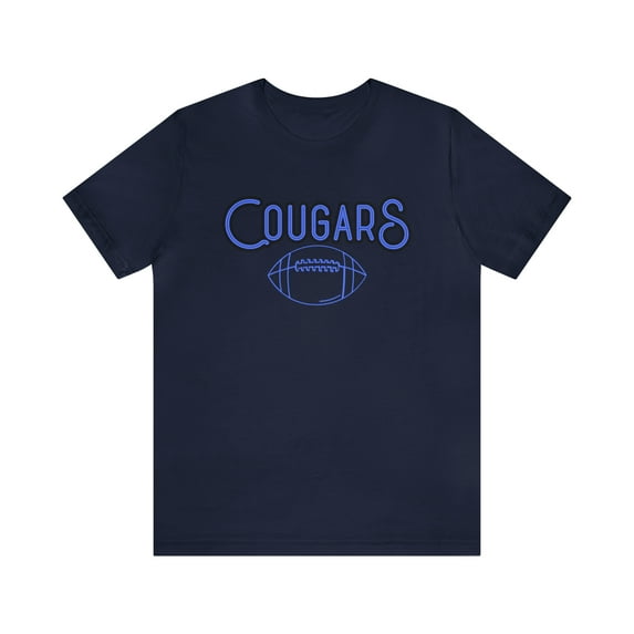 Unisex Jersey Short Sleeve Tee Blue Cougar Football