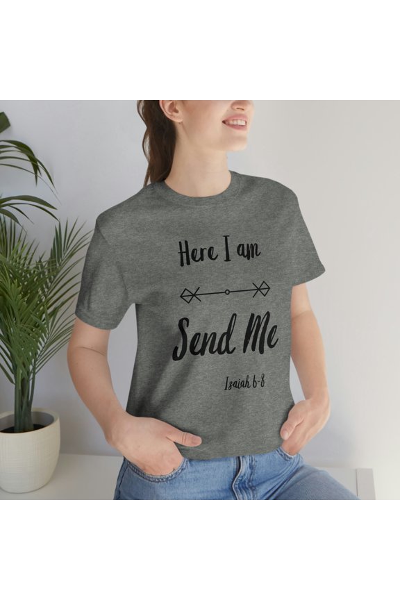 Unisex Jersey Short Sleeve Tee Christian T-Shirt Here I am Lord 2XL