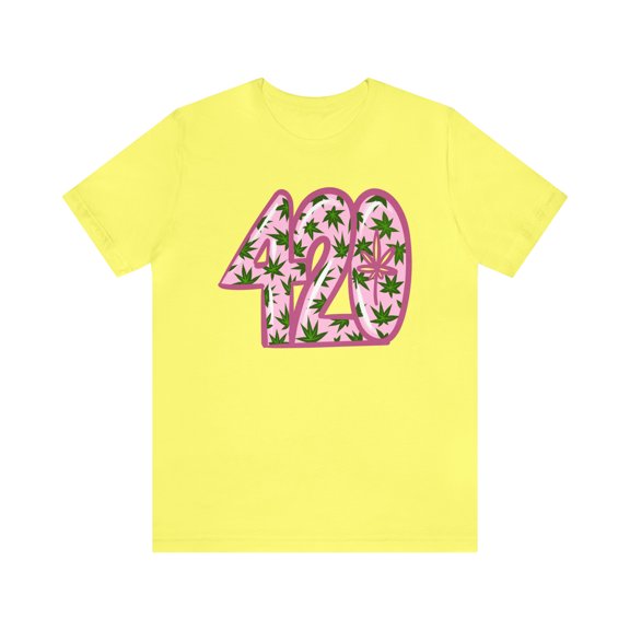 Unisex Jersey Short Sleeve Tee Cute Pink and Green 420