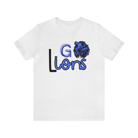Unisex Jersey Short Sleeve Tee Go Lions Blue Tshirt