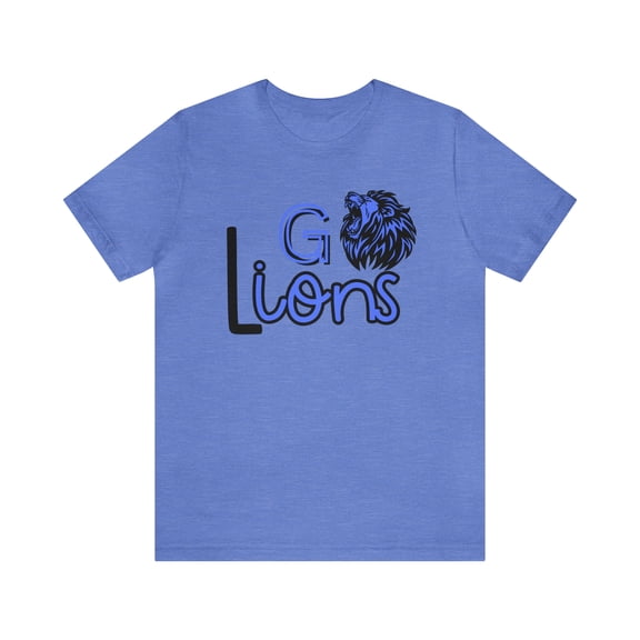 Unisex Jersey Short Sleeve Tee Go Lions Blue Tshirt