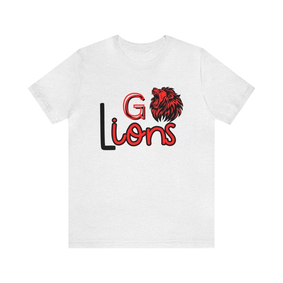 Unisex Jersey Short Sleeve Tee Go Lions Red Tshirt