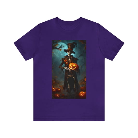Unisex Jersey Short Sleeve Tee Halloween Pumpkin Zombie Spooky