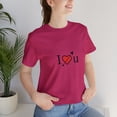 thumbnail image 1 of Unisex Jersey Short Sleeve Tee I Love You, 1 of 10