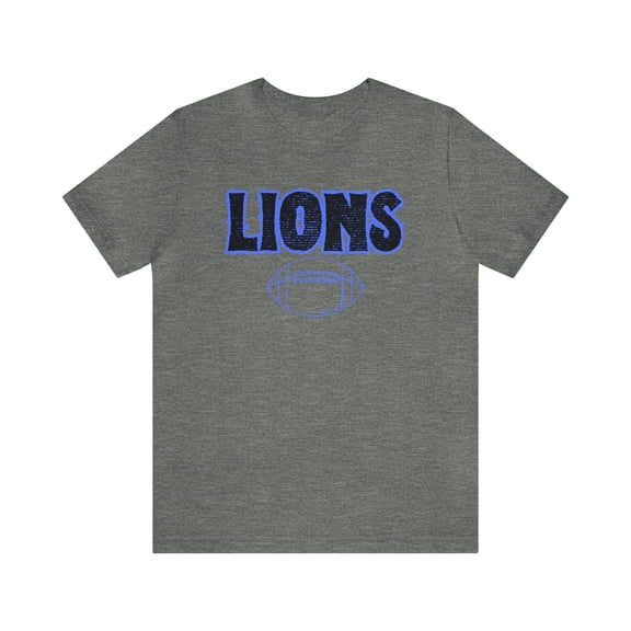 Unisex Jersey Short Sleeve Tee Lions Football Blue