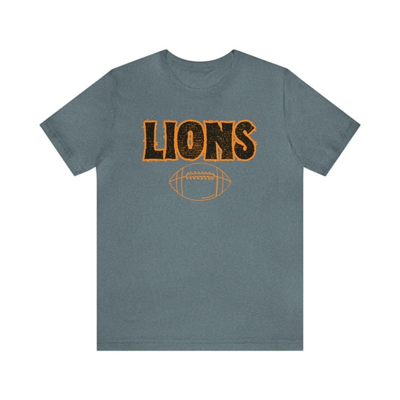 Unisex Jersey Short Sleeve Tee Lions Football Gold