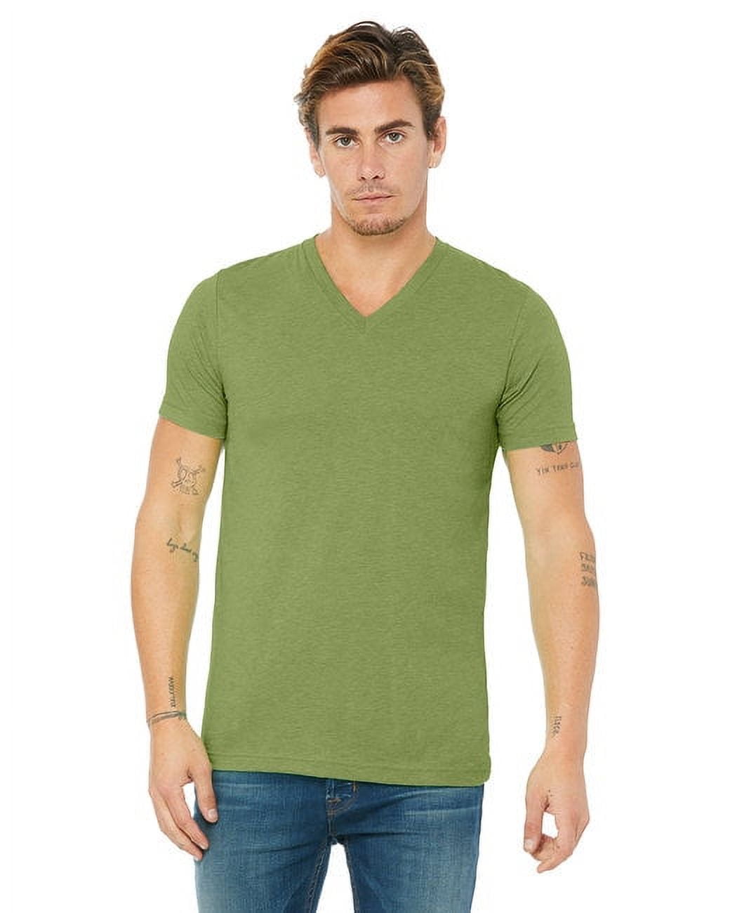 Green v neck t shirt mens hotsell
