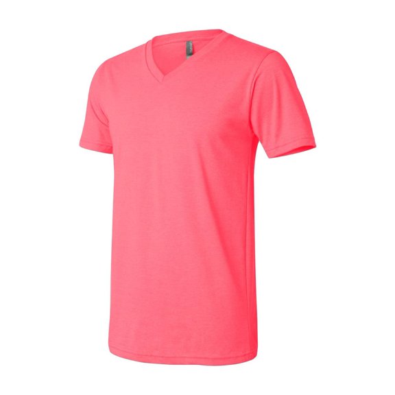 Unisex Jersey Short-Sleeve V-Neck T-Shirt NEON PINK XS