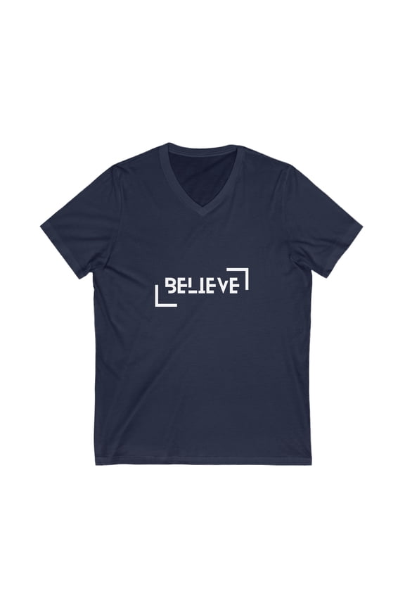 Unisex Jersey Short Sleeve V-Neck Tee