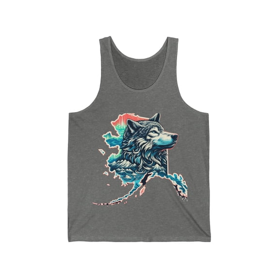 Unisex Jersey Tank Alaska Wolf
