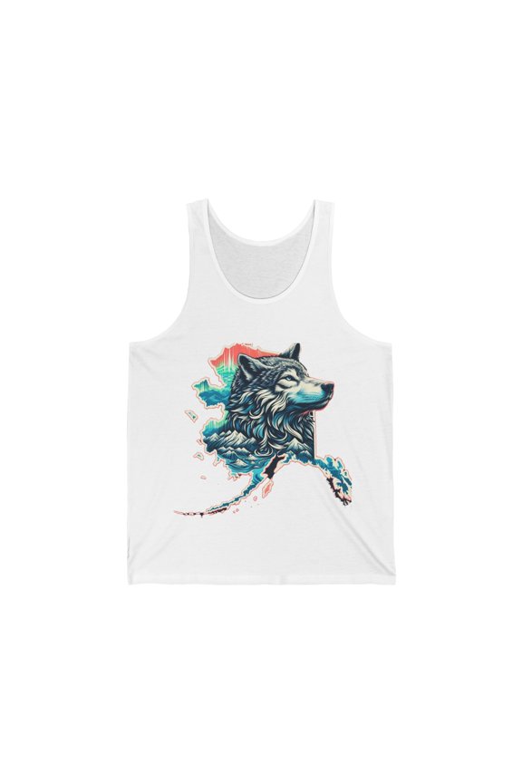 Unisex Jersey Tank Alaska Wolf