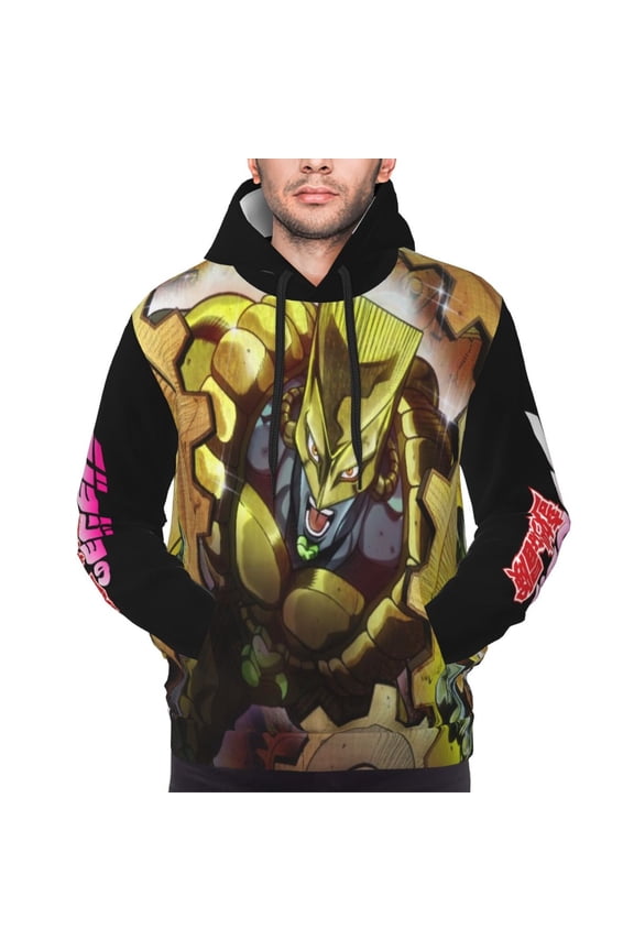 Unisex JoJo Bizarre Adventure Pullover Hoodies 3D Print Novelty Sweatshirts Hoodie with Pocket for Men Women