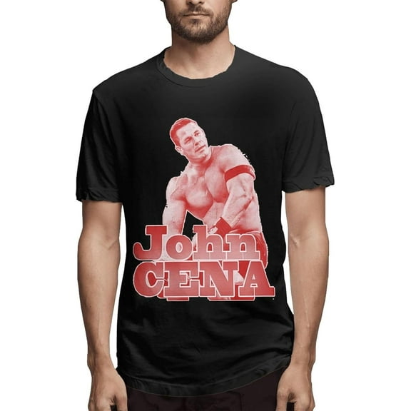 Unisex John Cena Youth Mens Short Sleeve Shirt Hawaiian Shirts Cotton Round Neck T-Shirt Tops Clothes T-Shirts