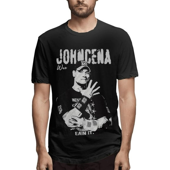Unisex John Cena Youth Mens Short Sleeve Shirt Hawaiian Shirts Cotton Round Neck T-Shirt Tops Clothes T-Shirts