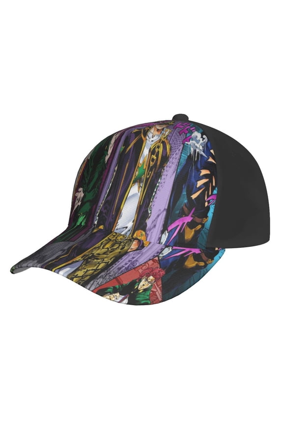 Unisex Jojo Bizarre Adventure Baseball Cap Adjustable Trucker Hat for Running Sports Hiking Camping