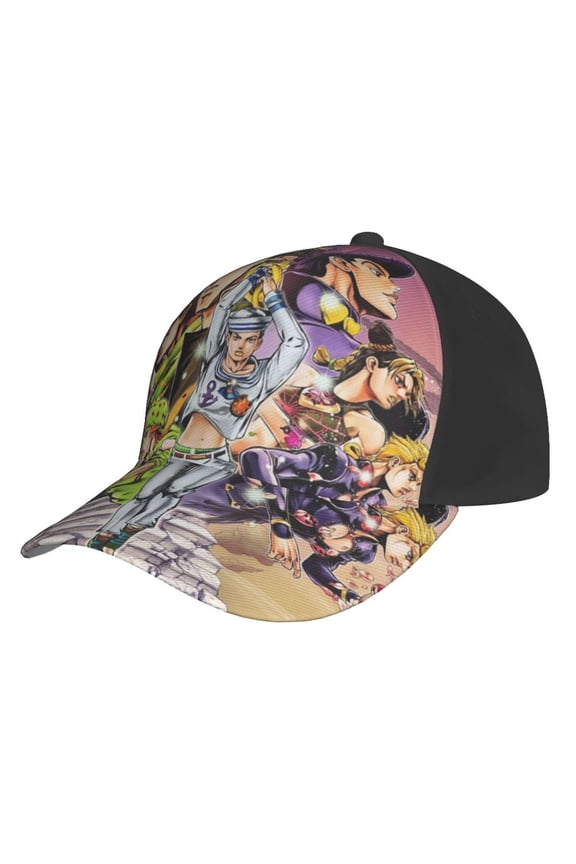 Unisex Jojo Bizarre Adventure Baseball Cap Adjustable Trucker Hat for Running Sports Hiking Camping