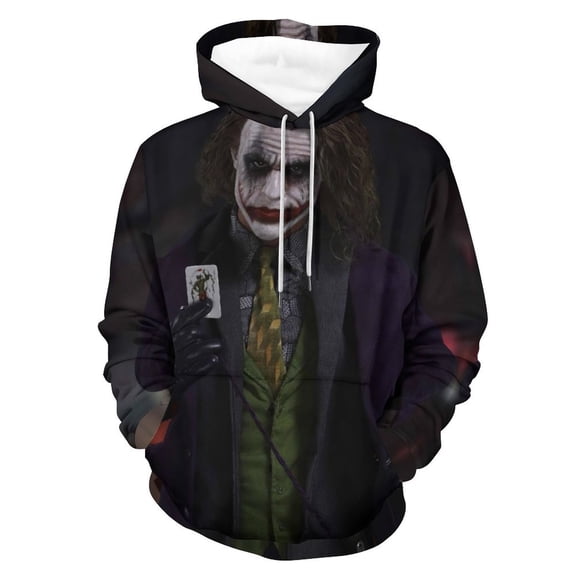 Unisex Joker Pullover Hoodies 3D Print Novelty Sweatshirts Hoodie with Pocket for Men Women