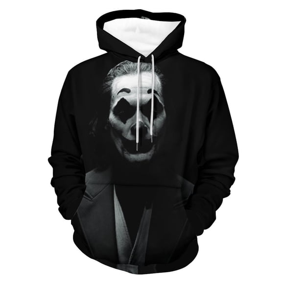 Unisex Joker Pullover Hoodies 3D Print Novelty Sweatshirts Hoodie with Pocket for Men Women