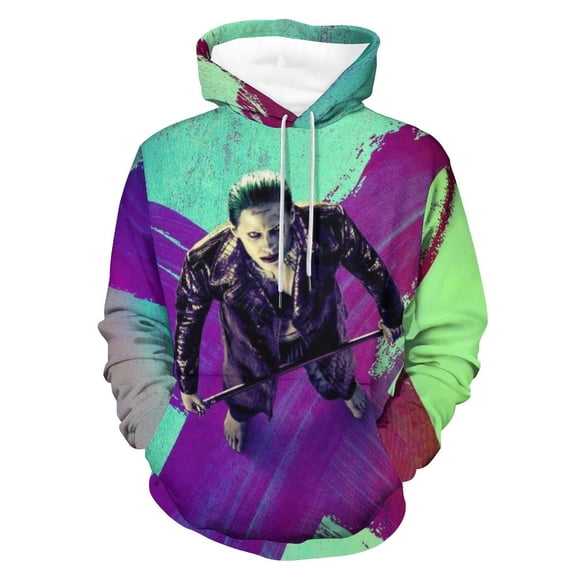 Unisex Joker Pullover Hoodies 3D Print Novelty Sweatshirts Hoodie with Pocket for Men Women