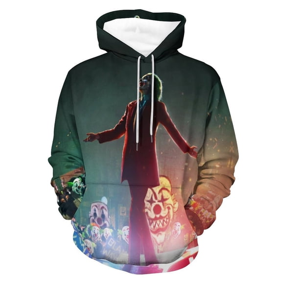 Unisex Joker Pullover Hoodies 3D Print Novelty Sweatshirts Hoodie with Pocket for Men Women