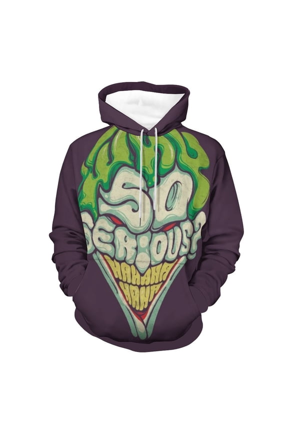Unisex Joker Pullover Hoodies 3D Print Novelty Sweatshirts Hoodie with Pocket for Men Women