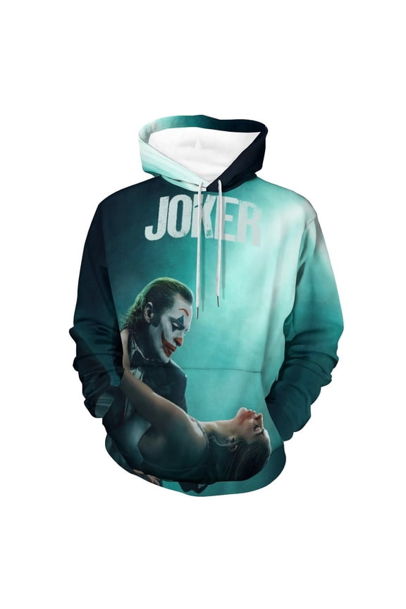 Unisex Joker Pullover Hoodies 3D Print Novelty Sweatshirts Hoodie with Pocket for Men Women