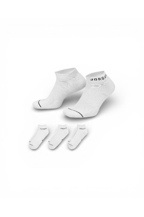 Unisex Jordan Everyday No-Show Socks 3pk 'White/Black' - XL