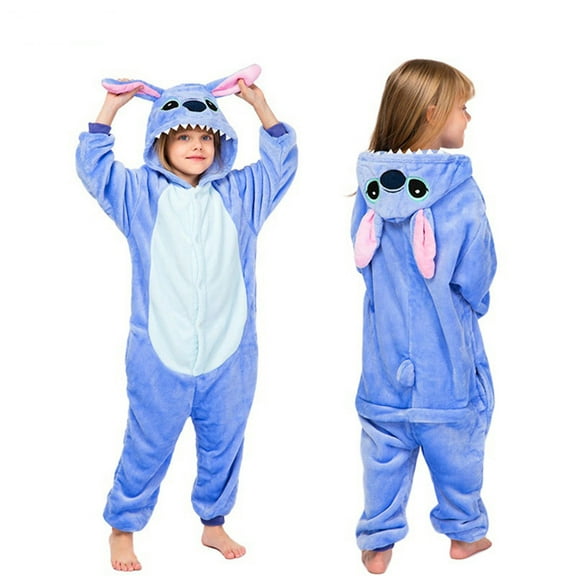 Unisex Jumpsuit Cosplay Cartoon Children Pajamas Sleepwear Soft Kids Flannel