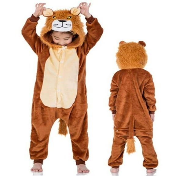 Unisex Jumpsuit Cosplay Cartoon Children Pajamas Sleepwear Soft Kids Flannel